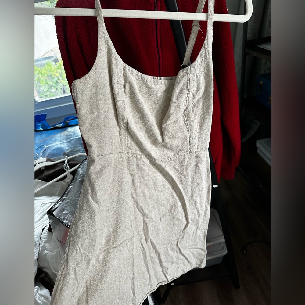 Old Navy Cream Textured Knit Dress